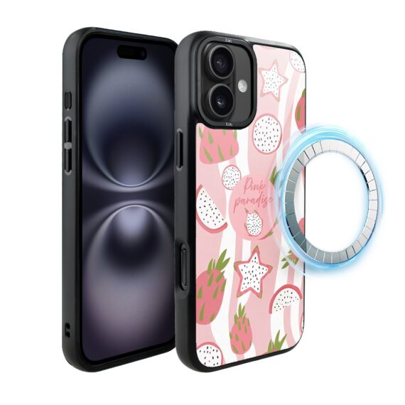 Etui do iPhone 16 IBIZU DropGuard Matt z MagSafe, Bella Fantasia, Różowa pitaja (4)