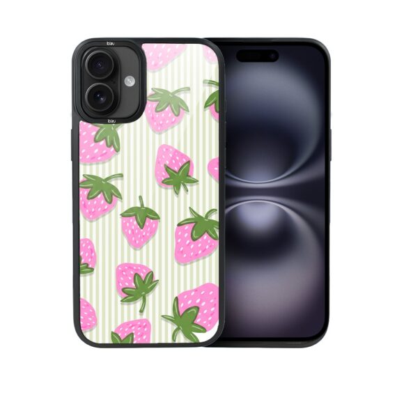 Etui do iPhone 16 IBIZU DropGuard Matt z MagSafe, Bella Fantasia, Truskawkowa łąka (5)