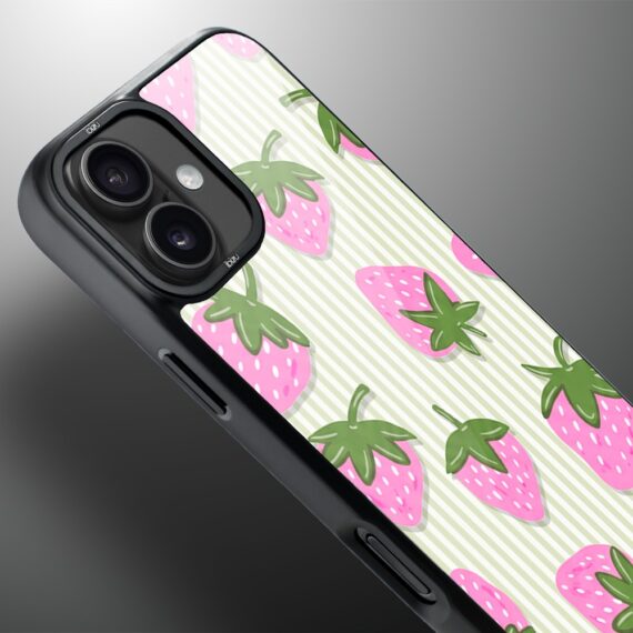 Etui do iPhone 16 IBIZU DropGuard Matt z MagSafe, Bella Fantasia, Truskawkowa łąka (7)