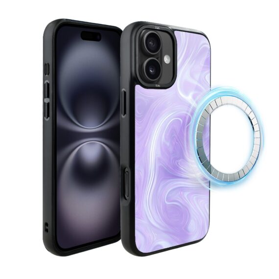 Etui do iPhone 16 IBIZU DropGuard Matt z MagSafe, Ethereal Essence, Lawendowy wir (7)