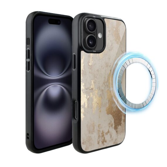 Etui do iPhone 16 IBIZU DropGuard Matt z MagSafe, Ethereal Essence, Szampańskie Złoto -6