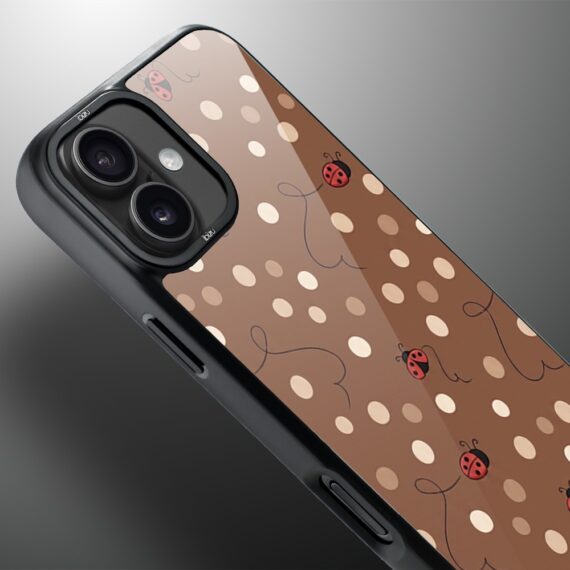 Etui do iPhone 16 Plus DropGuard Matt z MagSafe, Bella Fantasia, Kawowe biedronki (1)