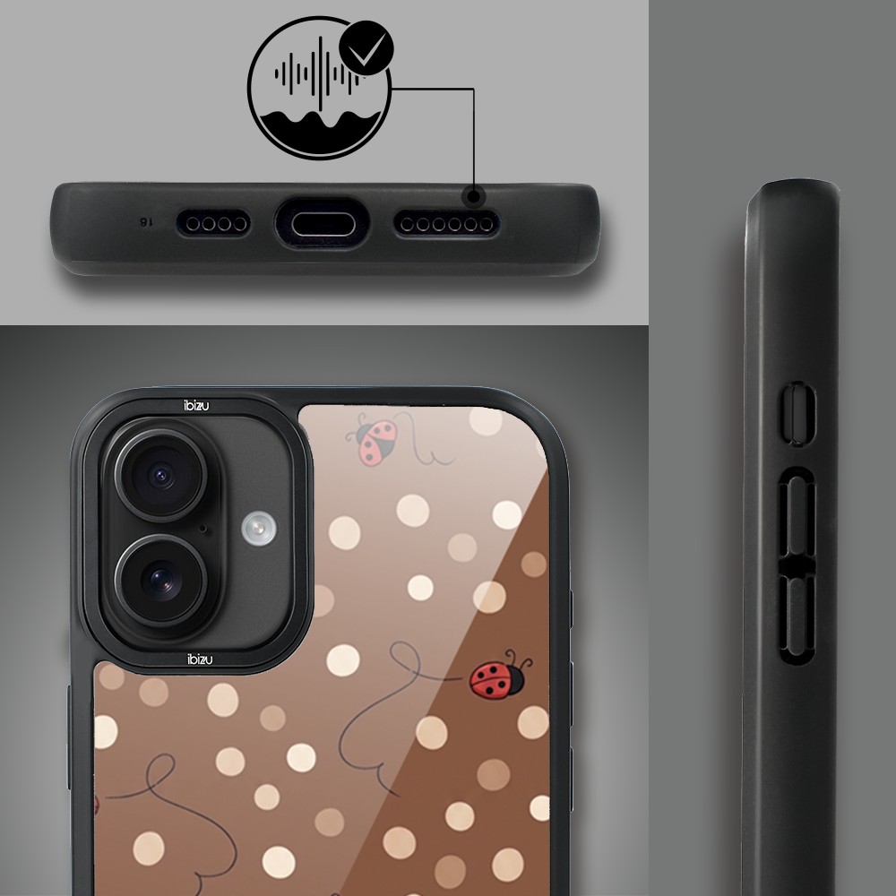 Etui do iPhone 16 Plus DropGuard Matt z MagSafe, Bella Fantasia, Kawowe biedronki (3)