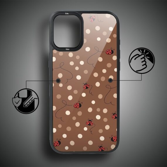 Etui do iPhone 16 Plus DropGuard Matt z MagSafe, Bella Fantasia, Kawowe biedronki (6)