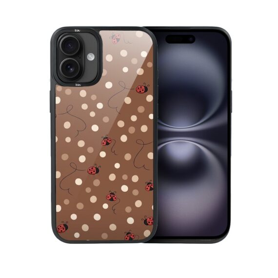 Etui do iPhone 16 Plus DropGuard Matt z MagSafe, Bella Fantasia, Kawowe biedronki (7)
