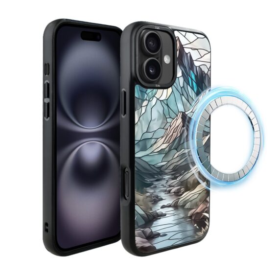 Etui do iPhone 16 Plus IBIZU DropGuard Matt z MagSafe, Barwy Szkła, Górski potok (3)