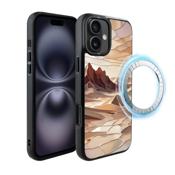 Etui do iPhone 16 Plus IBIZU DropGuard Matt z MagSafe, Barwy Szkła, Pustynny spokój, poprawne (2)