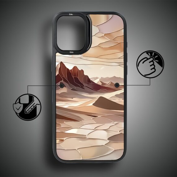 Etui do iPhone 16 Plus IBIZU DropGuard Matt z MagSafe, Barwy Szkła, Pustynny spokój, poprawne (3)