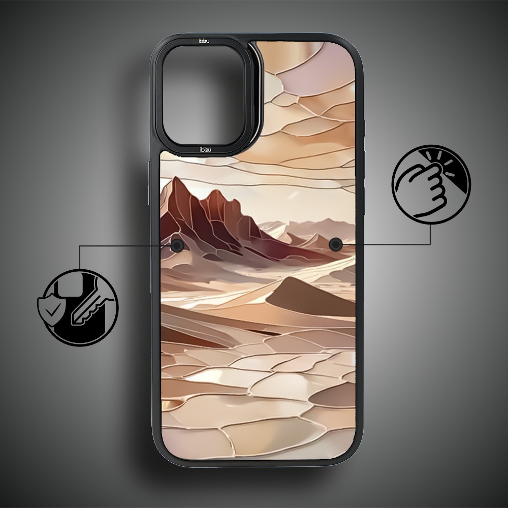 Etui do iPhone 16 Plus IBIZU DropGuard Matt z MagSafe, Barwy Szkła, Pustynny spokój, poprawne (3)