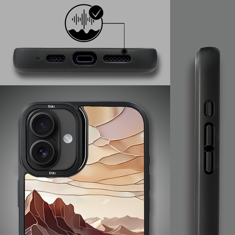 Etui do iPhone 16 Plus IBIZU DropGuard Matt z MagSafe, Barwy Szkła, Pustynny spokój, poprawne (8)