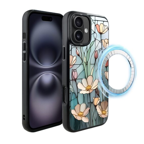 Etui do iPhone 16 Plus IBIZU DropGuard Matt z MagSafe, Barwy Szkła, Szept kwiatów polnych, poprawne (3)