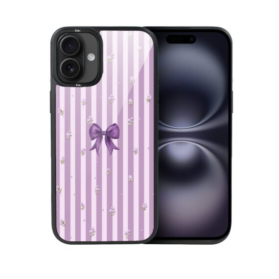 Etui do iPhone 16 Plus IBIZU DropGuard Matt z MagSafe, Bella Fantasia, Lawendowa kokarda (7)