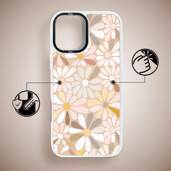 Etui do iPhone 16 Plus IBIZU DropGuard Matt z MagSafe, Boho, Kwiaty vintage (4)