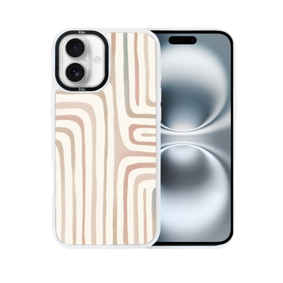 Etui do iPhone 16 Plus IBIZU DropGuard Matt z MagSafe, Boho, Piaskowy labirynt (4)