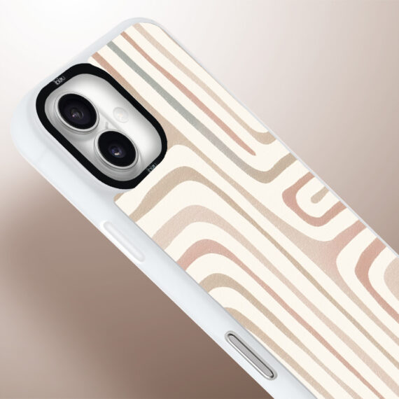 Etui do iPhone 16 Plus IBIZU DropGuard Matt z MagSafe, Boho, Piaskowy labirynt (6)
