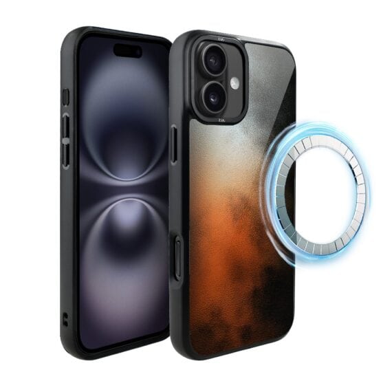 Etui do iPhone 16 Plus IBIZU DropGuard Matt z MagSafe, Twilight Dreams, Ember (7)