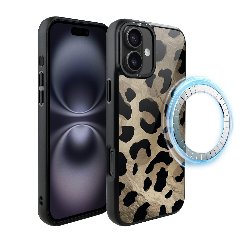 Etui do iPhone 16 Plus IBIZU DropGuard Matt z MagSafe, Zew Natury, Dziki Leopard (3)