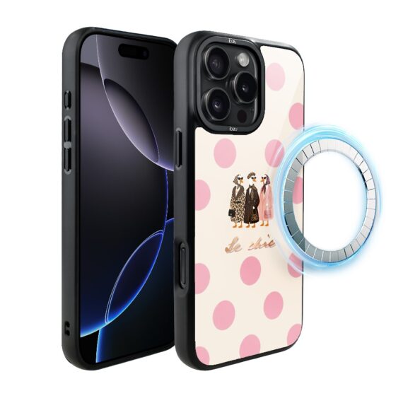 Etui do iPhone 16 Pro IBIZU DropGuard Matt z MagSafe, Bella Fantasia, Paryskie groszki-6