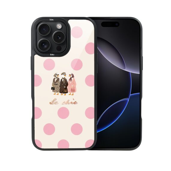Etui do iPhone 16 Pro IBIZU DropGuard Matt z MagSafe, Bella Fantasia, Paryskie groszki