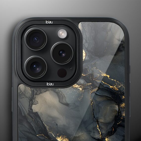 Etui do iPhone 16 Pro IBIZU DropGuard Matt z MagSafe, Ethereal Essence, Czarny diament ze złotem pro-5
