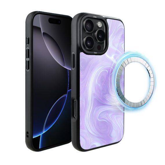 Etui do iPhone 16 Pro IBIZU DropGuard Matt z MagSafe, Ethereal Essence, Lawendowy wir (7)