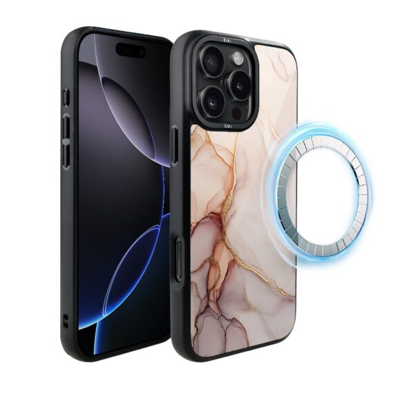 Etui do iPhone 16 Pro IBIZU DropGuard Matt z MagSafe, Ethereal Essence, Różany alabaster (6)