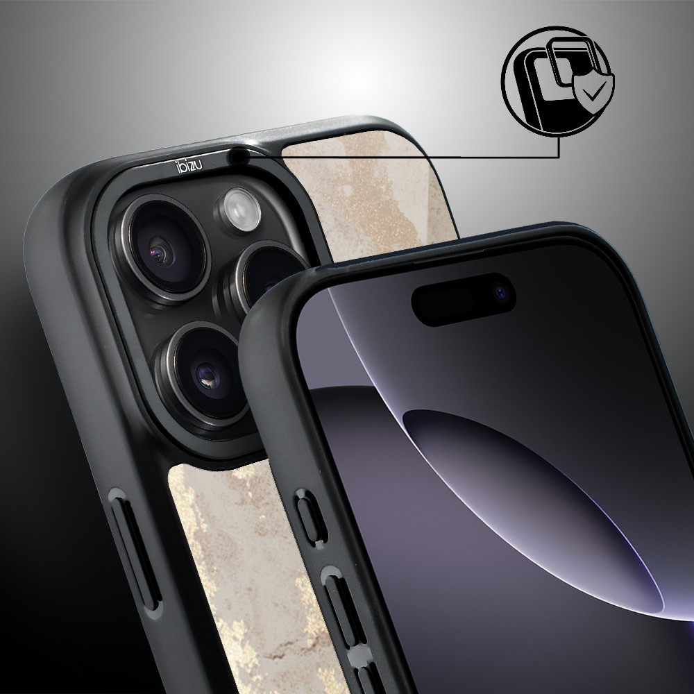 Etui do iPhone 16 Pro IBIZU DropGuard Matt z MagSafe, Ethereal Essence, Szampańskie Złoto pro-3