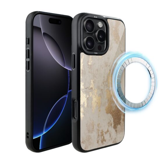 Etui do iPhone 16 Pro IBIZU DropGuard Matt z MagSafe, Ethereal Essence, Szampańskie Złoto pro-6