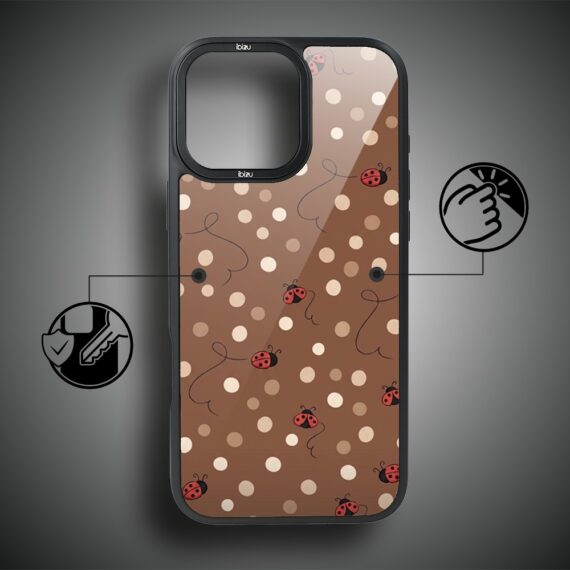 Etui do iPhone 16 Pro Max DropGuard Matt z MagSafe, Bella Fantasia, Kawowe biedronki (5)