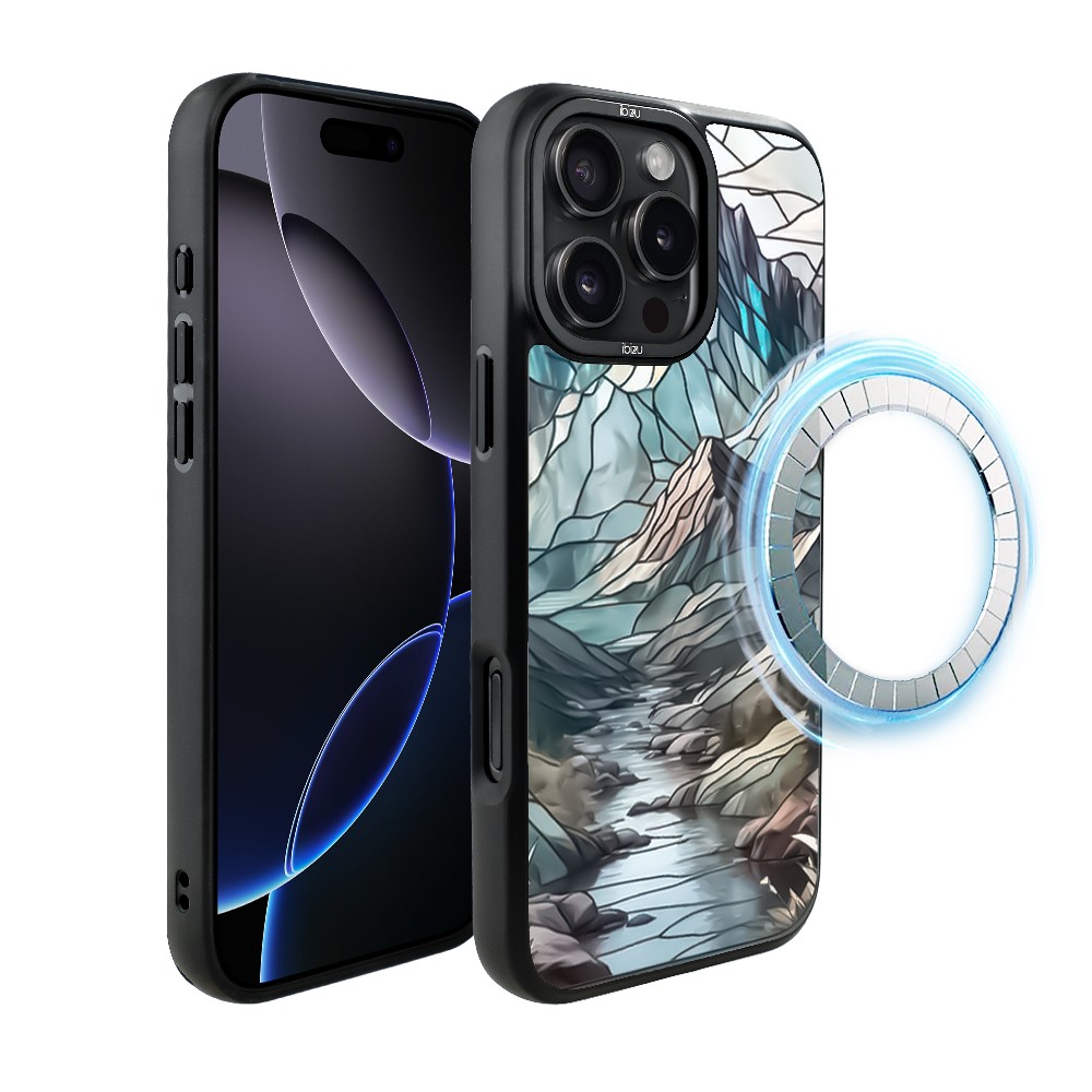Etui do iPhone 16 Pro Max IBIZU DropGuard Matt z MagSafe, Barwy Szkła, Górski potok, poprawione (3)