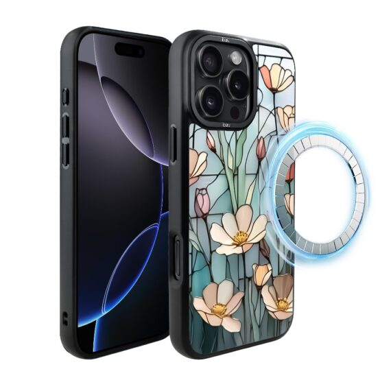Etui do iPhone 16 Pro Max IBIZU DropGuard Matt z MagSafe, Barwy Szkła, Szept kwiatów polnych, poprawne (3)
