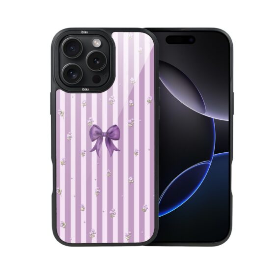 Etui do iPhone 16 Pro Max IBIZU DropGuard Matt z MagSafe, Bella Fantasia, Lawendowa kokarda (7)
