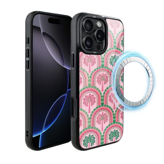 Etui do iPhone 16 Pro Max IBIZU DropGuard Matt z MagSafe, Bella Fantasia, Palmy na Capri (2)