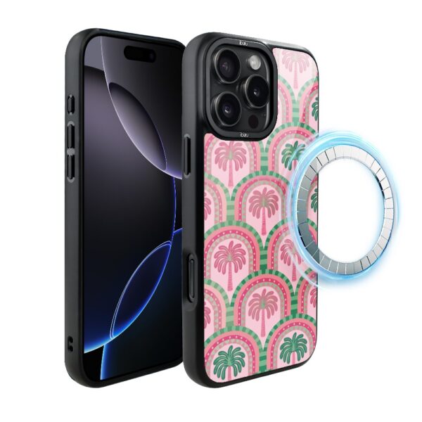 Etui do iPhone 16 Pro Max IBIZU DropGuard Matt z MagSafe, Bella Fantasia, Palmy na Capri