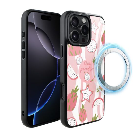 Etui do iPhone 16 Pro Max IBIZU DropGuard Matt z MagSafe, Bella Fantasia, Różowa pitaja (2)