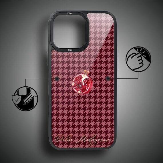 Etui do iPhone 16 Pro Max IBIZU DropGuard Matt z MagSafe, Bella Fantasia, Rubinowy granat (7)
