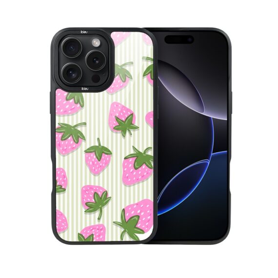 Etui do iPhone 16 Pro Max IBIZU DropGuard Matt z MagSafe, Bella Fantasia, Truskawkowa łąka (4)
