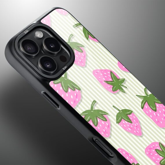 Etui do iPhone 16 Pro Max IBIZU DropGuard Matt z MagSafe, Bella Fantasia, Truskawkowa łąka (6)