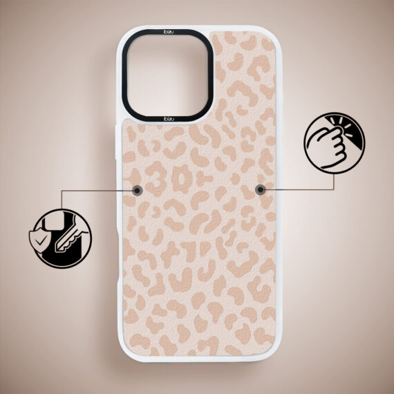 Etui do iPhone 16 Pro Max IBIZU DropGuard Matt z MagSafe, Boho, Delikatna panterka (4)