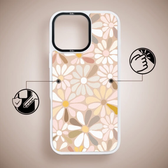 Etui do iPhone 16 Pro Max IBIZU DropGuard Matt z MagSafe, Boho, Kwiaty vintage, poprawne (4)