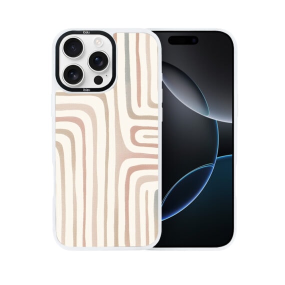 Etui do iPhone 16 Pro Max IBIZU DropGuard Matt z MagSafe, Boho, Piaskowy labirynt, poprawne (4)