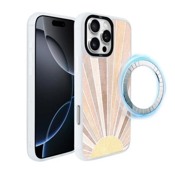 Etui do iPhone 16 Pro Max IBIZU DropGuard Matt z MagSafe, Boho, Wschód słońca (3)