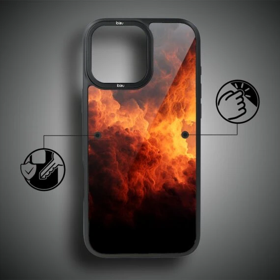 Etui do iPhone 16 Pro Max IBIZU DropGuard Matt z MagSafe, Twilight Dreams, Inferno Sky (8)