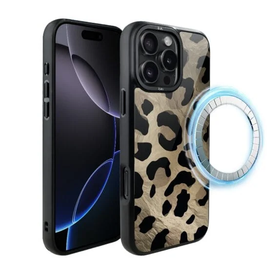 Etui do iPhone 16 Pro Max IBIZU DropGuard Matt z MagSafe, Zew Natury, Dziki Leopard (3)
