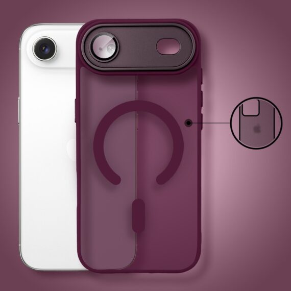 Etui do iPhone 17 Air, Color Flush z Magsafe, z osłoną aparatu, wiśniowe (8)