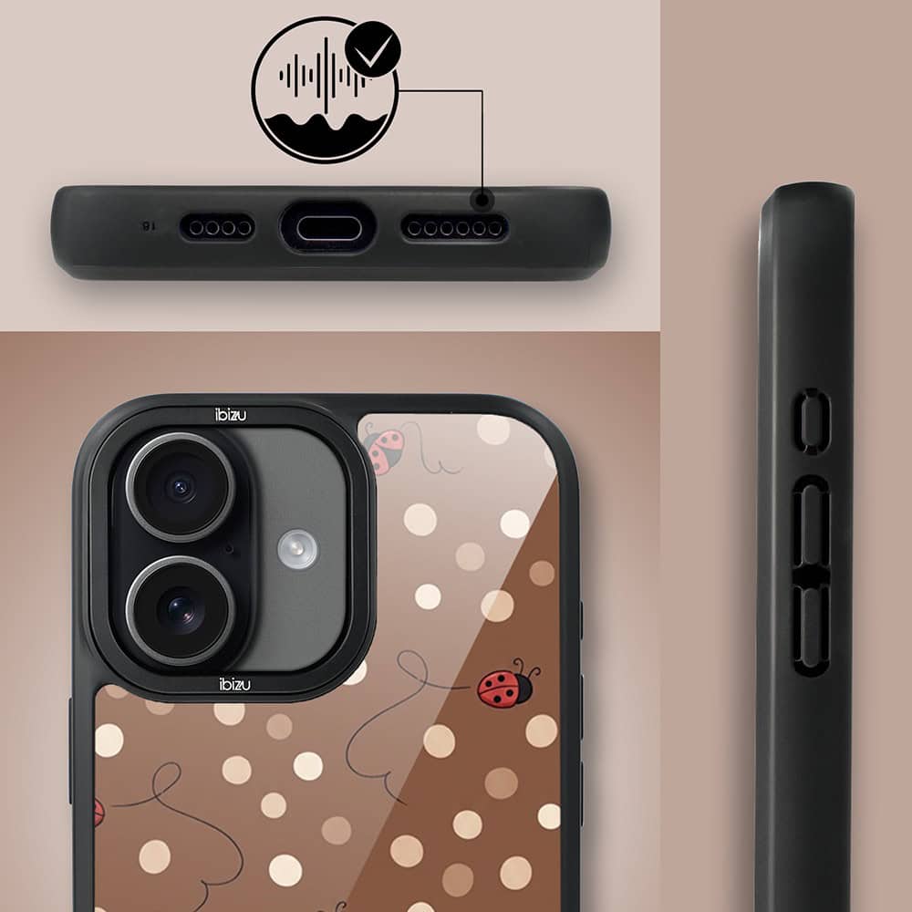 Etui do iPhone 17 DropGuard Matt z MagSafe, Bella Fantasia, Kawowe biedronki (1)