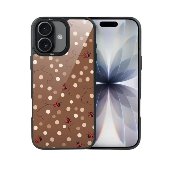 Etui do iPhone 17 DropGuard Matt z MagSafe, Bella Fantasia, Kawowe biedronki (7)
