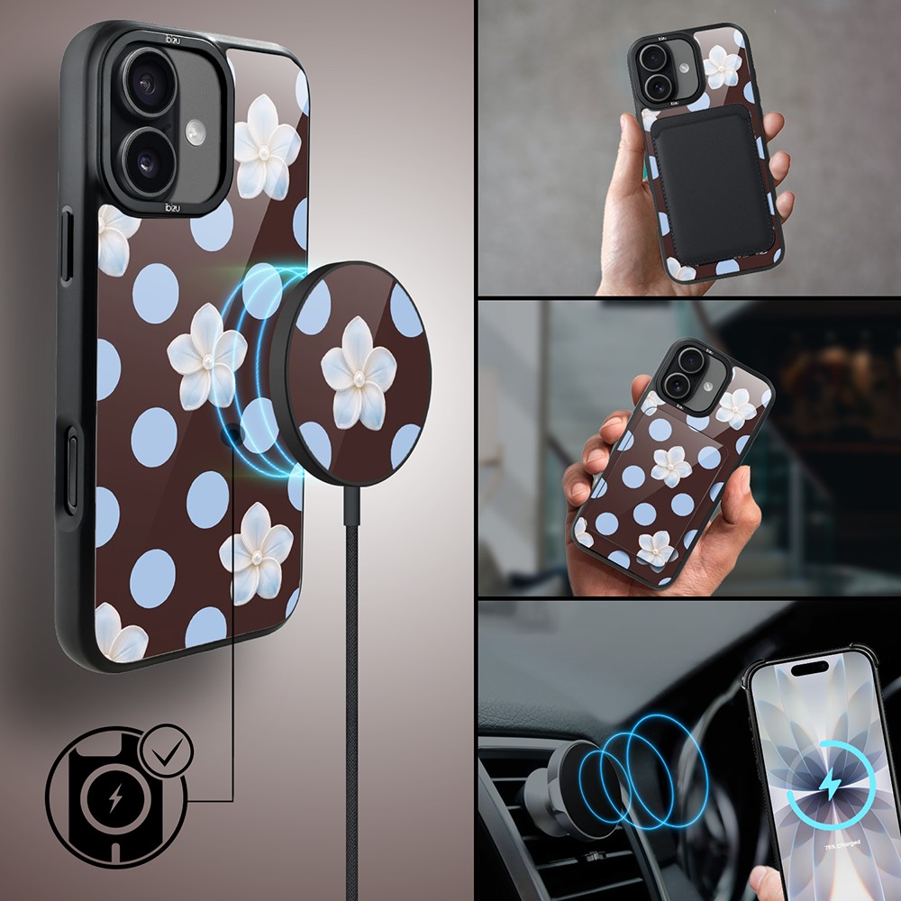 Etui do iPhone 17 DropGuard Matt z MagSafe, Bella Fantasia, Kwiat w czekoladzie (4)