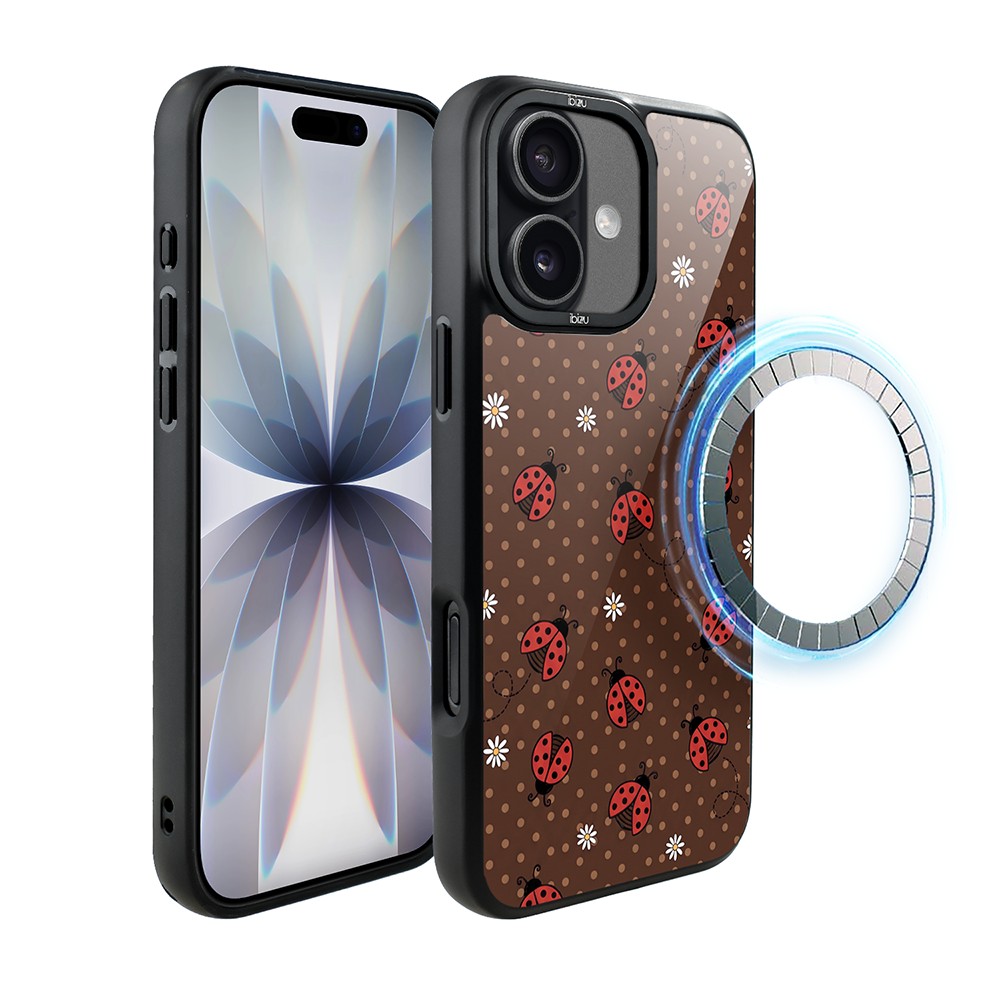 Etui do iPhone 17 IBIZU DropGuard Matt z MagSafe, Bella Fantasia, Wesołe biedronki