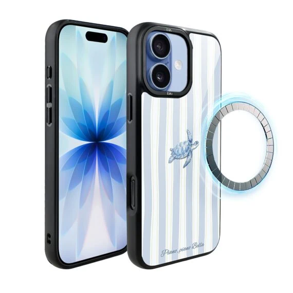 Etui do iPhone 17 IBIZU DropGuard Matt z MagSafe, Bella Fantasia, Grecki żółw (6)
